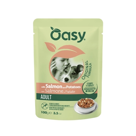 Oasy Strips in Gravy Łosoś z ziemniakami 100g